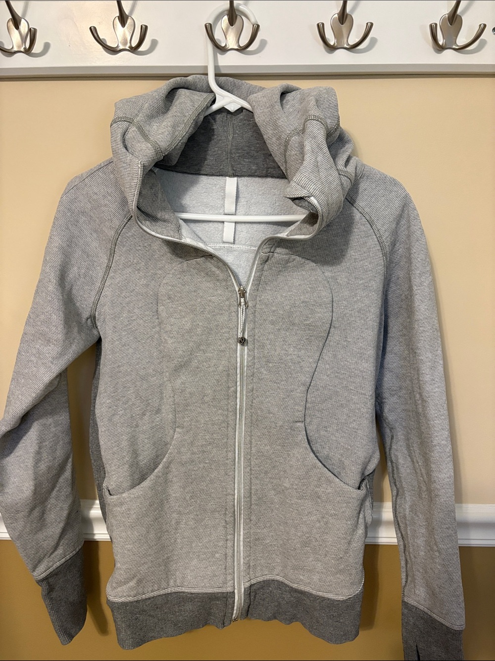lululemon athletica Light Heather Gray Full-Zip Hooded Sweatshirt
